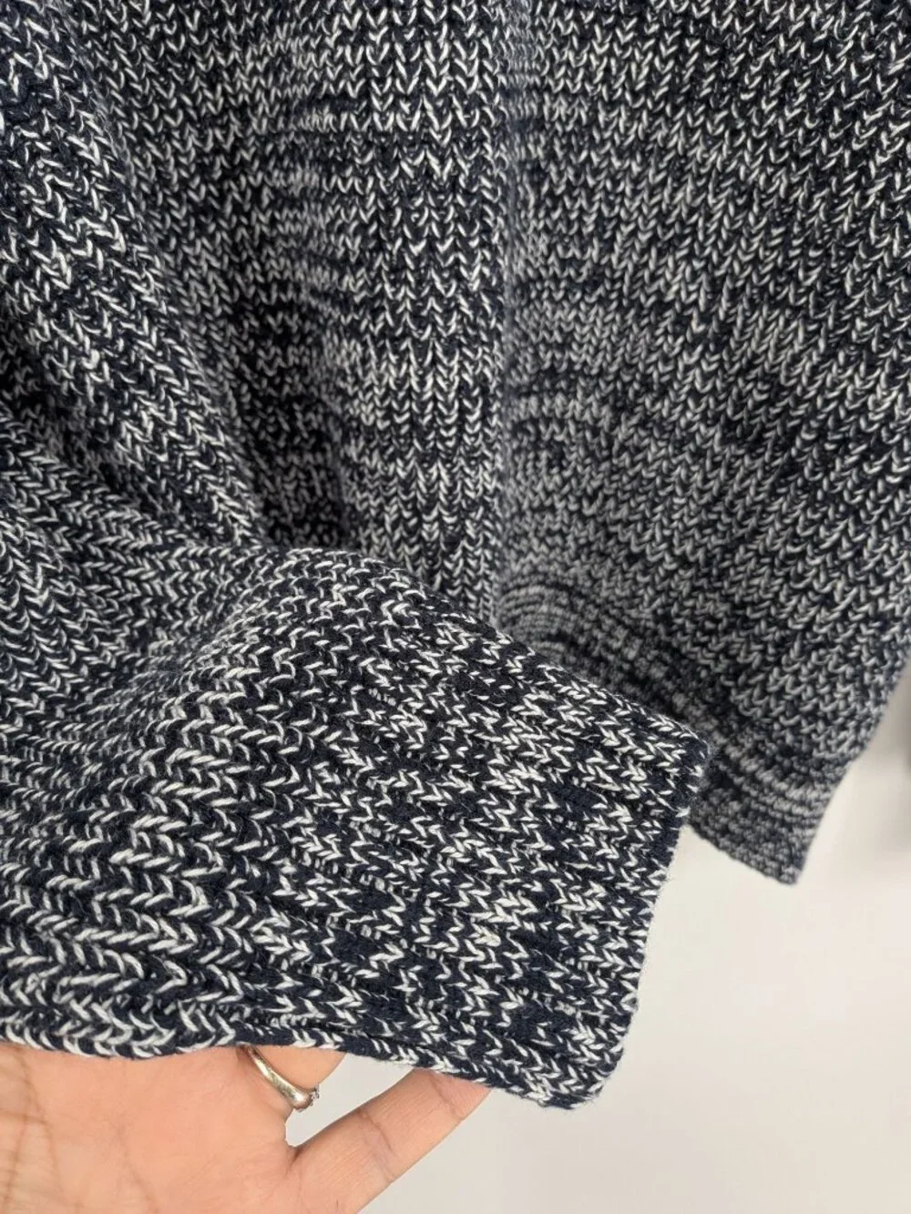 Marled Knit Crewneck Sweater Pullover Neutral Office Minimalist Capsule XXLarge